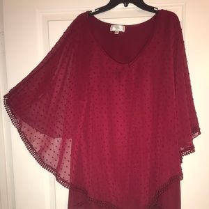 A dell red blouse - very lovely and elegant